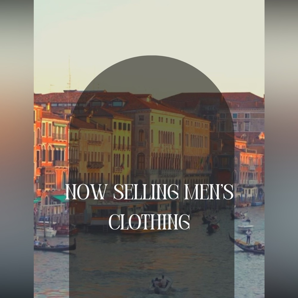 Now selling men’s clothing as well. Please take a look.
